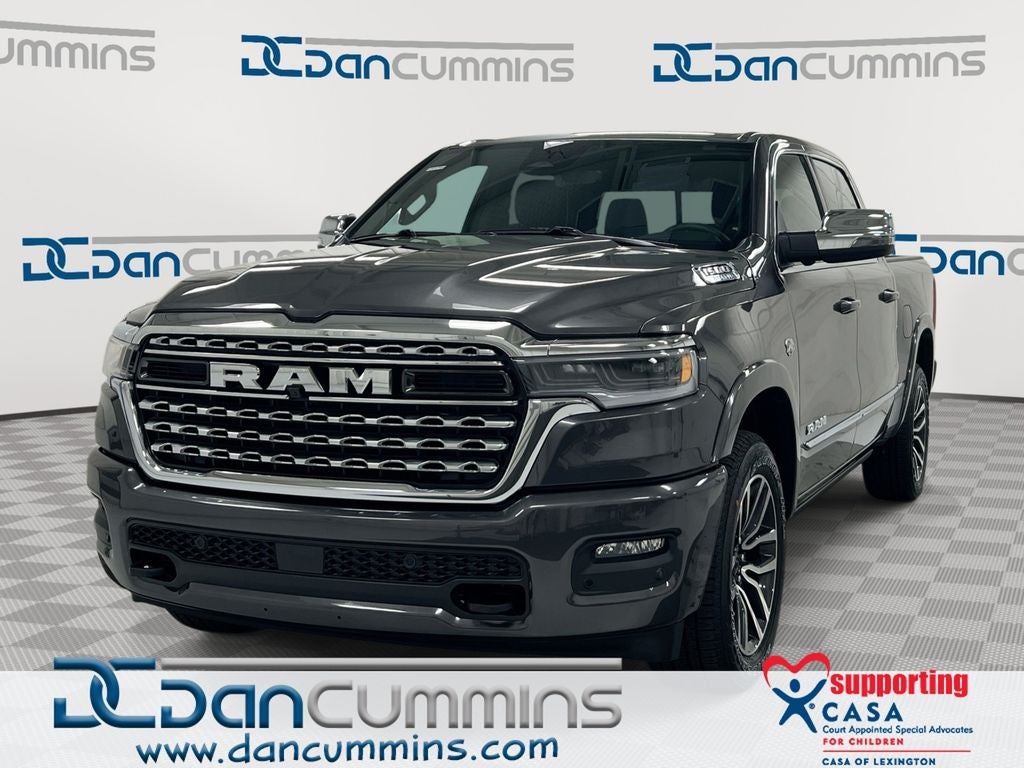 2026 RAM 1500 Limited in Granite Crystal Metallic Clear-Coat Exterior Paint — front three-quarter view