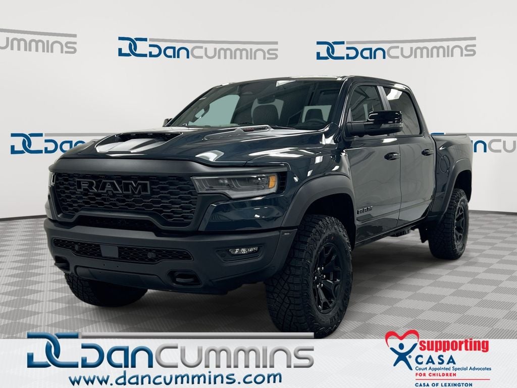 2026 RAM 1500 RHO in Forged Blue Metallic Exterior Paint — front three-quarter view