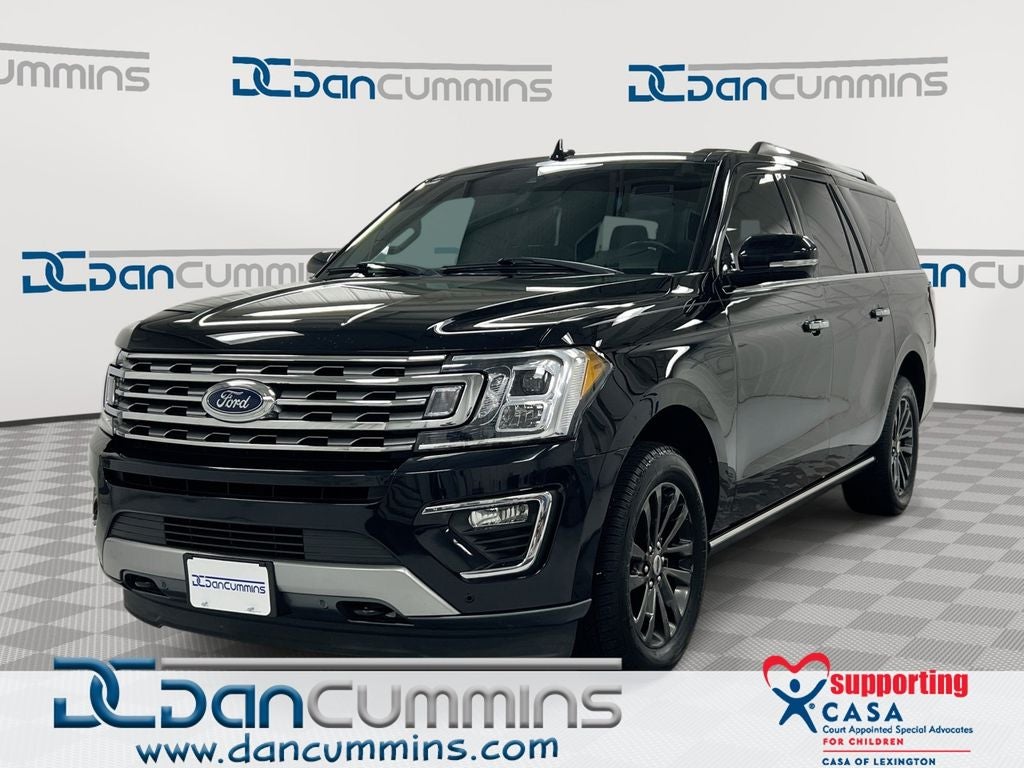 2020 Ford Expedition Max Limited in Black — front three-quarter view