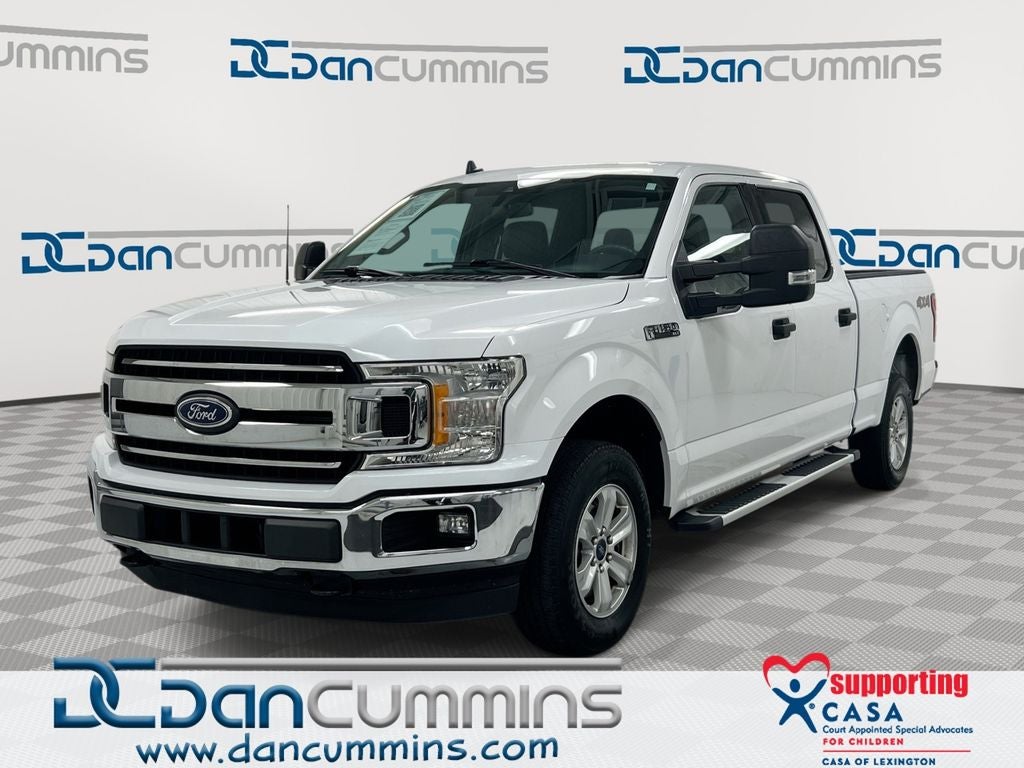 2020 Ford F-150 XLT in Oxford White — front three-quarter view