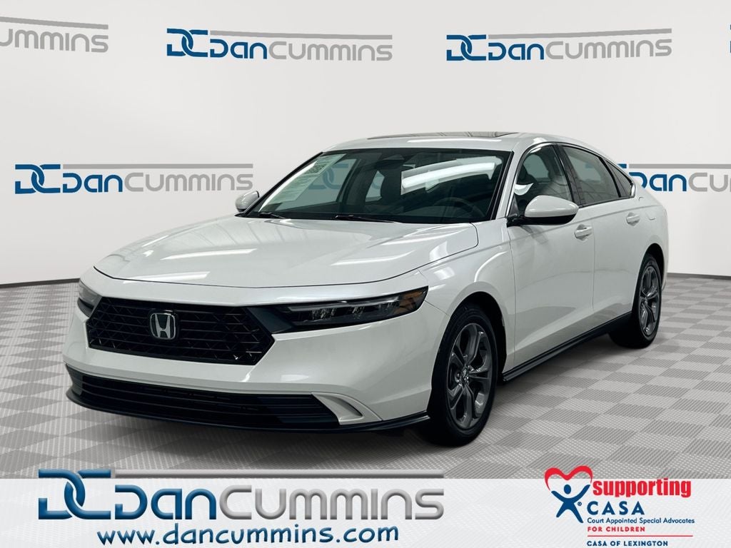 2024 Honda Accord EX in Platinum White — front three-quarter view
