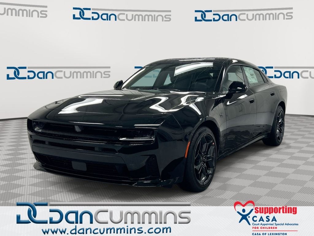2026 Dodge Charger R/T in Diamond Black Crystal Pearlcoat — front three-quarter view