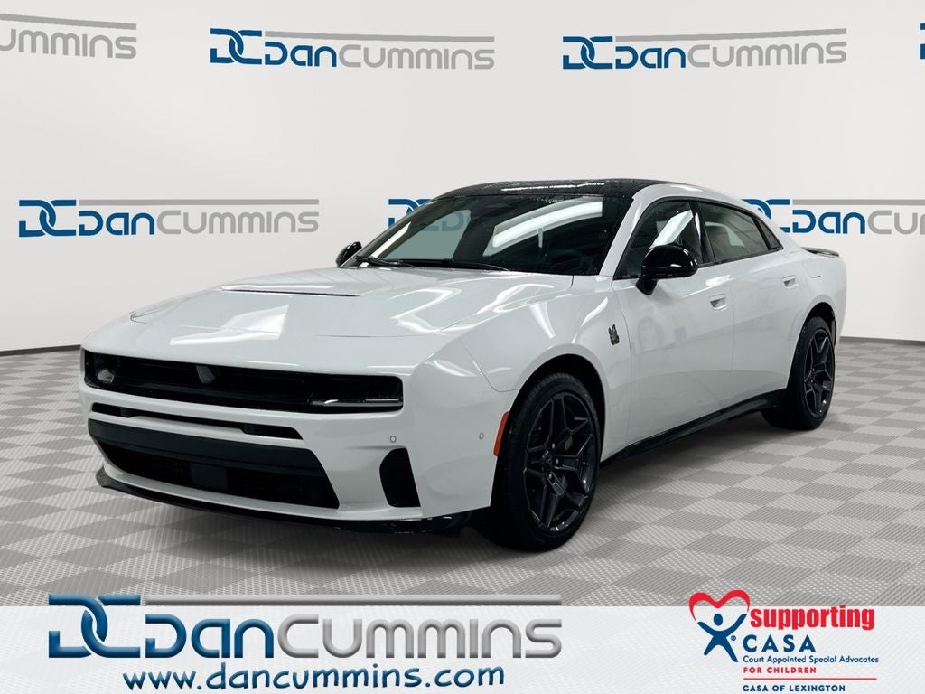 2026 Dodge Charger Scat Pack in White Knuckle Exterior Paint — front three-quarter view