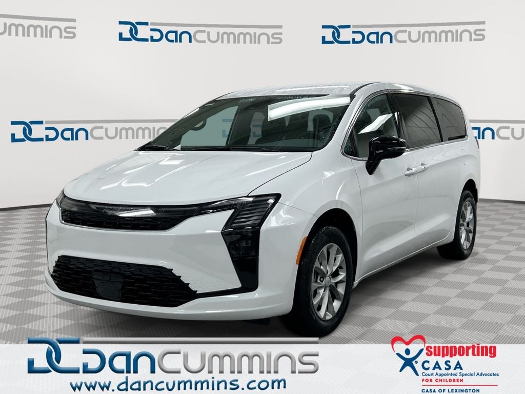 2027 Chrysler Pacifica Select in Bright White Clear-Coat Exterior Paint — front three-quarter view