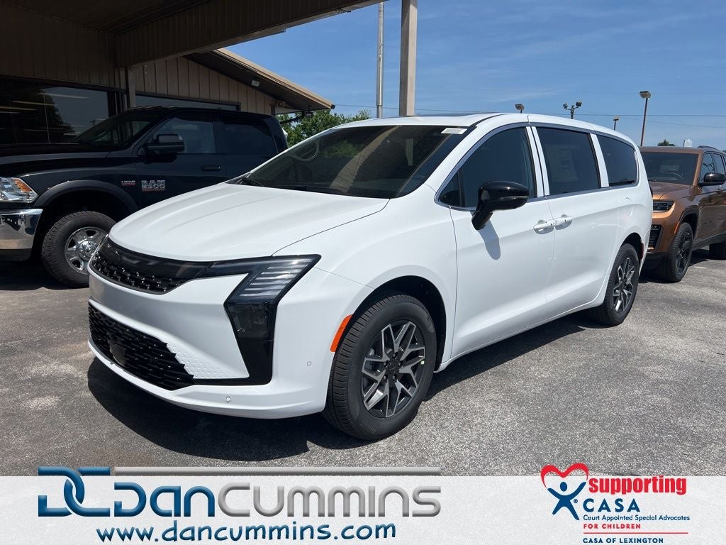 2027 Chrysler Pacifica Limited in Bright White Clear-Coat Exterior Paint — front three-quarter view