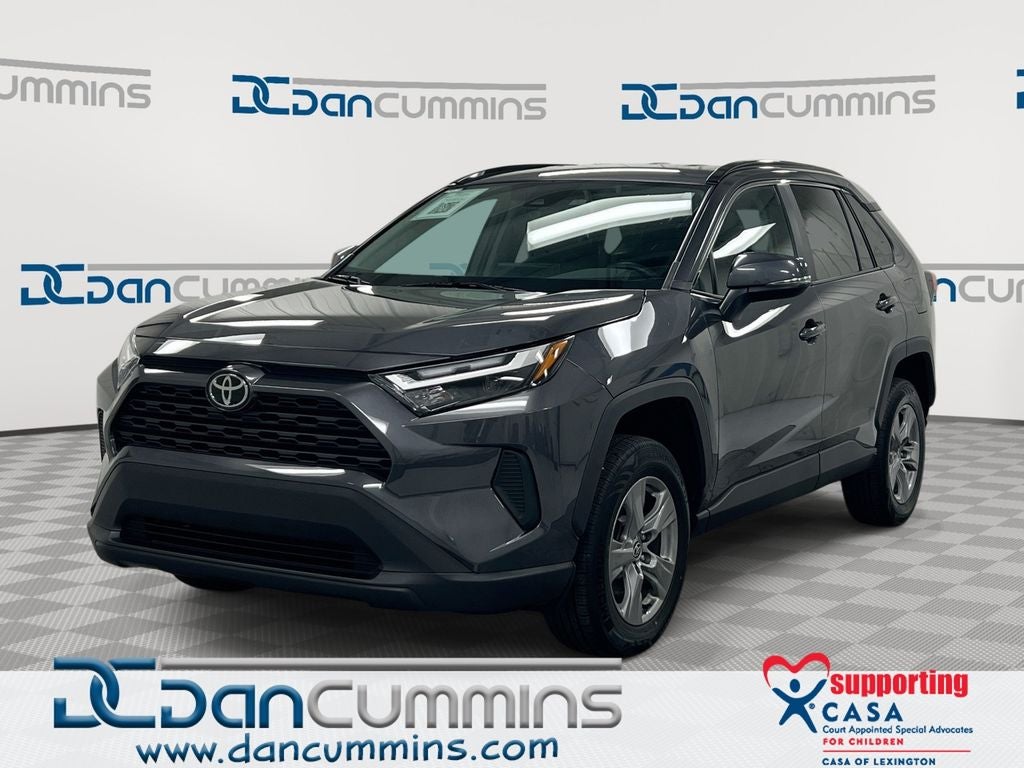 2023 Toyota RAV4 XLE in Magnetic Gray Metallic — front three-quarter view