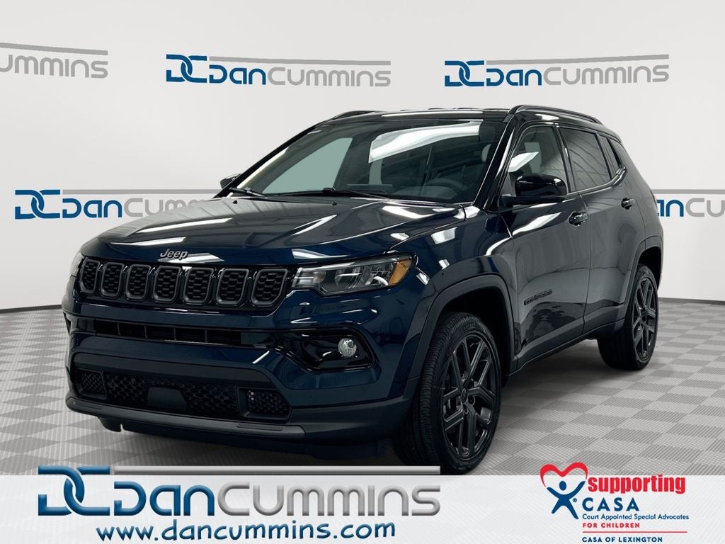 2026 Jeep Compass Limited in Fathom Blue Pearl-Coat Exterior Paint — front three-quarter view