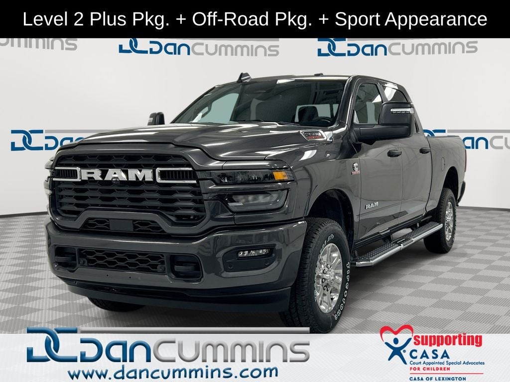 2026 RAM 2500 Big Horn in Granite Crystal Metallic Clear-Coat Exterior Paint — front three-quarter view