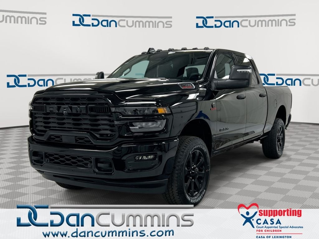 2026 RAM 2500 Big Horn in Diamond Black Crystal Pearl-Coat Exterior Paint — front three-quarter view