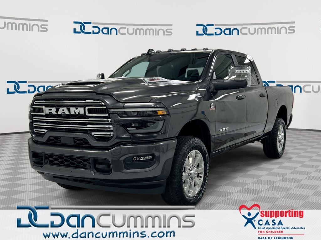 2026 RAM 2500 Laramie in Granite Crystal Metallic Clear-Coat Exterior Paint — front three-quarter view