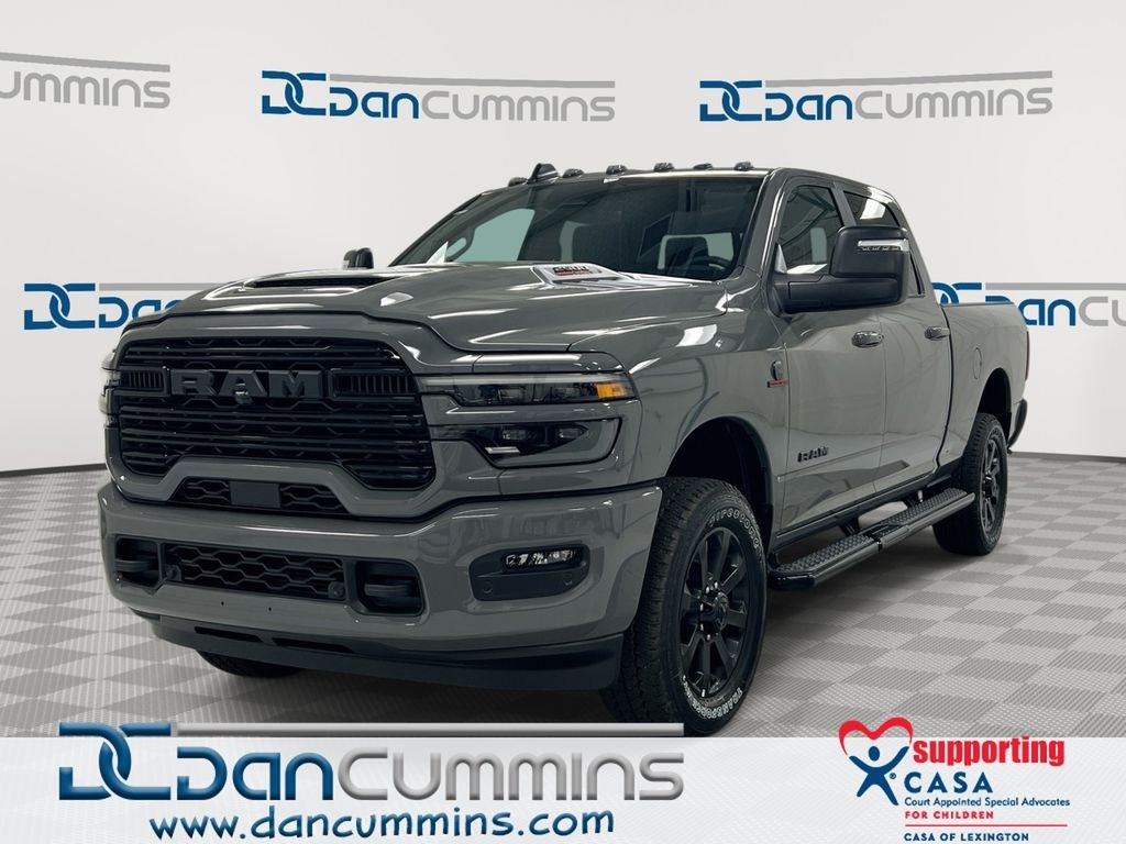 2026 RAM 2500 Laramie in Ceramic Gray Clear-Coat Exterior Paint — front three-quarter view