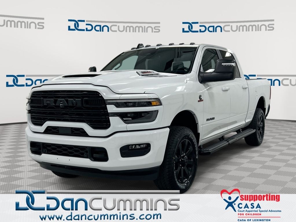 2026 RAM 2500 Laramie in Bright White Clear-Coat Exterior Paint — front three-quarter view