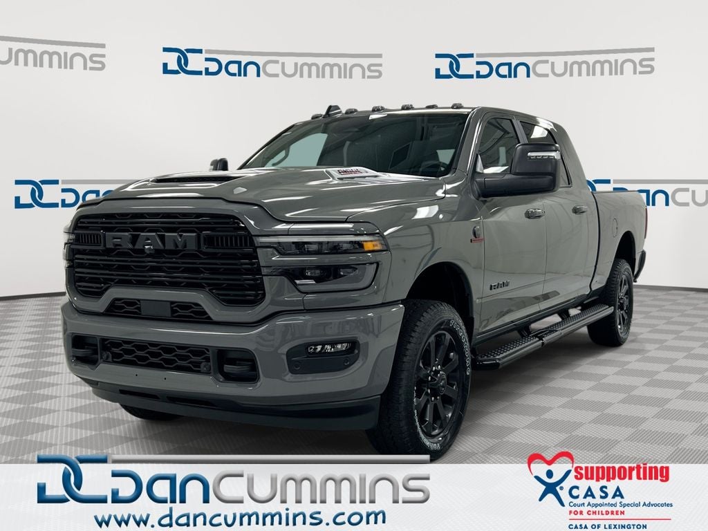 2026 RAM 2500 Laramie in Ceramic Gray Clear-Coat Exterior Paint — front three-quarter view