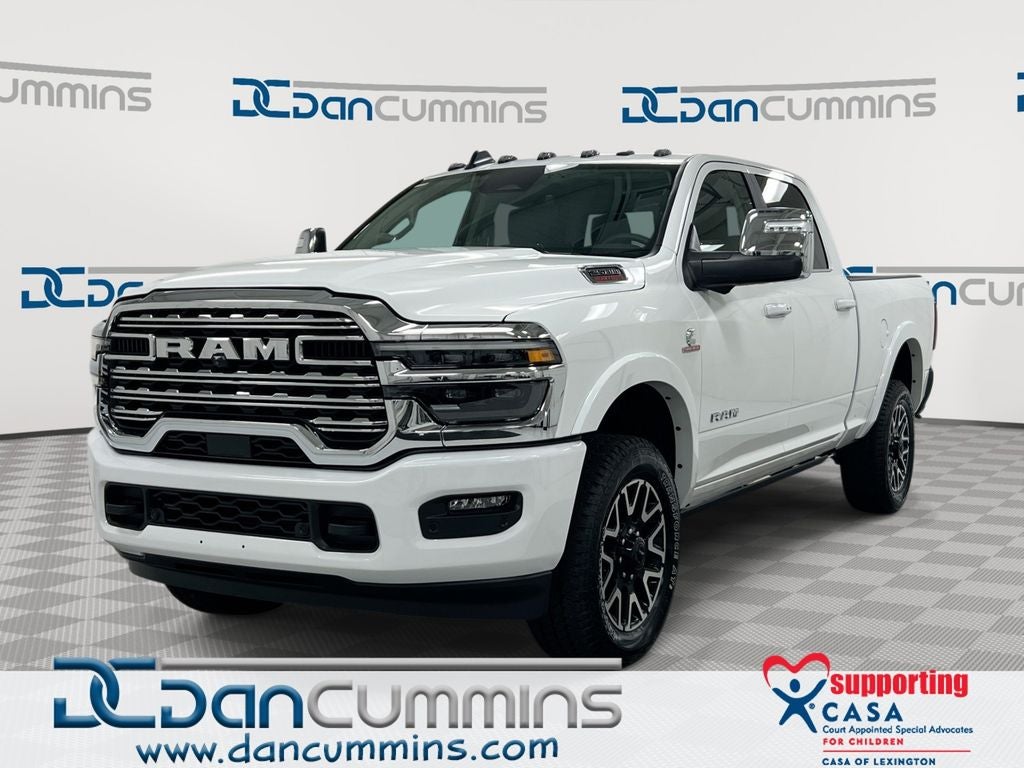 2026 RAM 2500 Limited Longhorn in Bright White Clear-Coat Exterior Paint — front three-quarter view