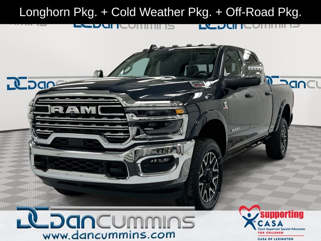 2026 RAM 2500 Limited Longhorn in Forged Blue Metallic Exterior Paint — front three-quarter view
