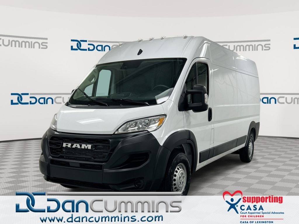 2026 RAM ProMaster 2500 High Roof in Bright White Clear-Coat Exterior Paint — front three-quarter view