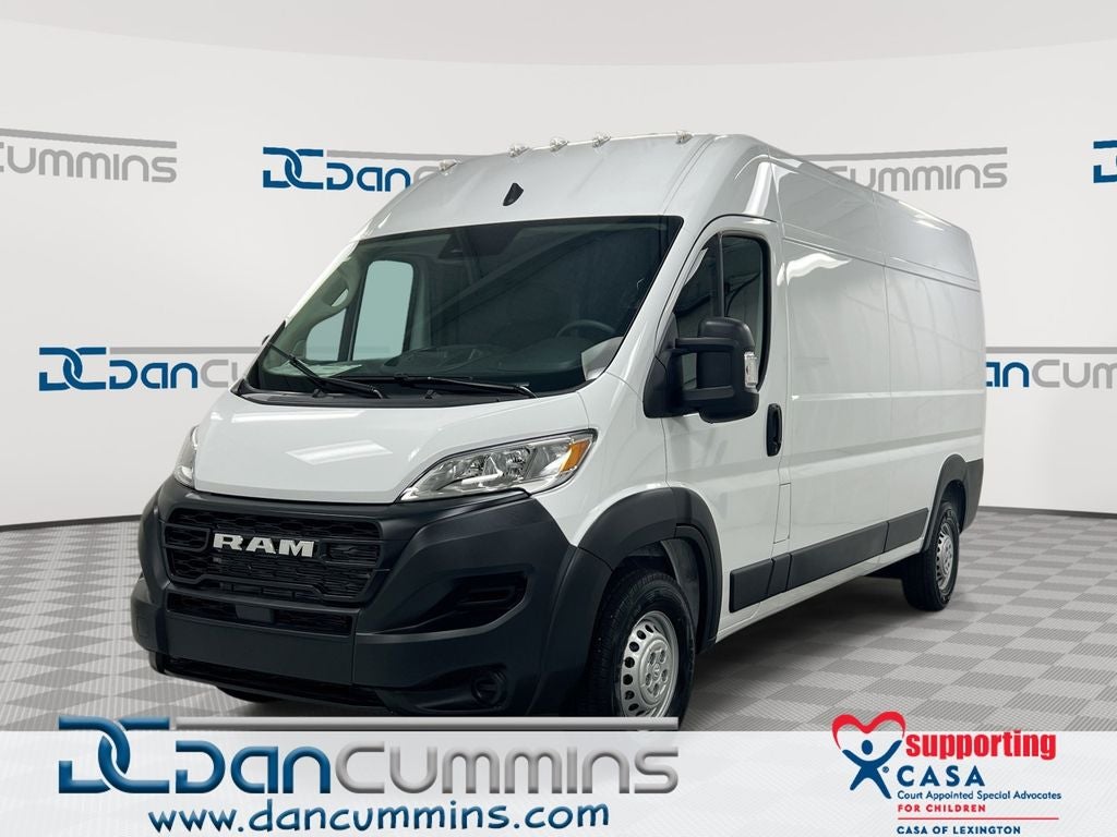 2026 RAM ProMaster 2500 High Roof in Bright White Clear-Coat Exterior Paint — front three-quarter view