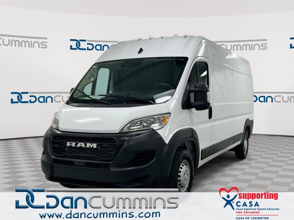 2026 RAM ProMaster 2500 High Roof in Bright White Clear-Coat Exterior Paint — front three-quarter view