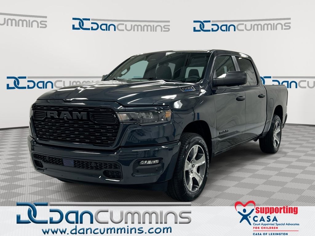 2026 RAM 1500 Express in Forged Blue Metallic Exterior Paint — front three-quarter view