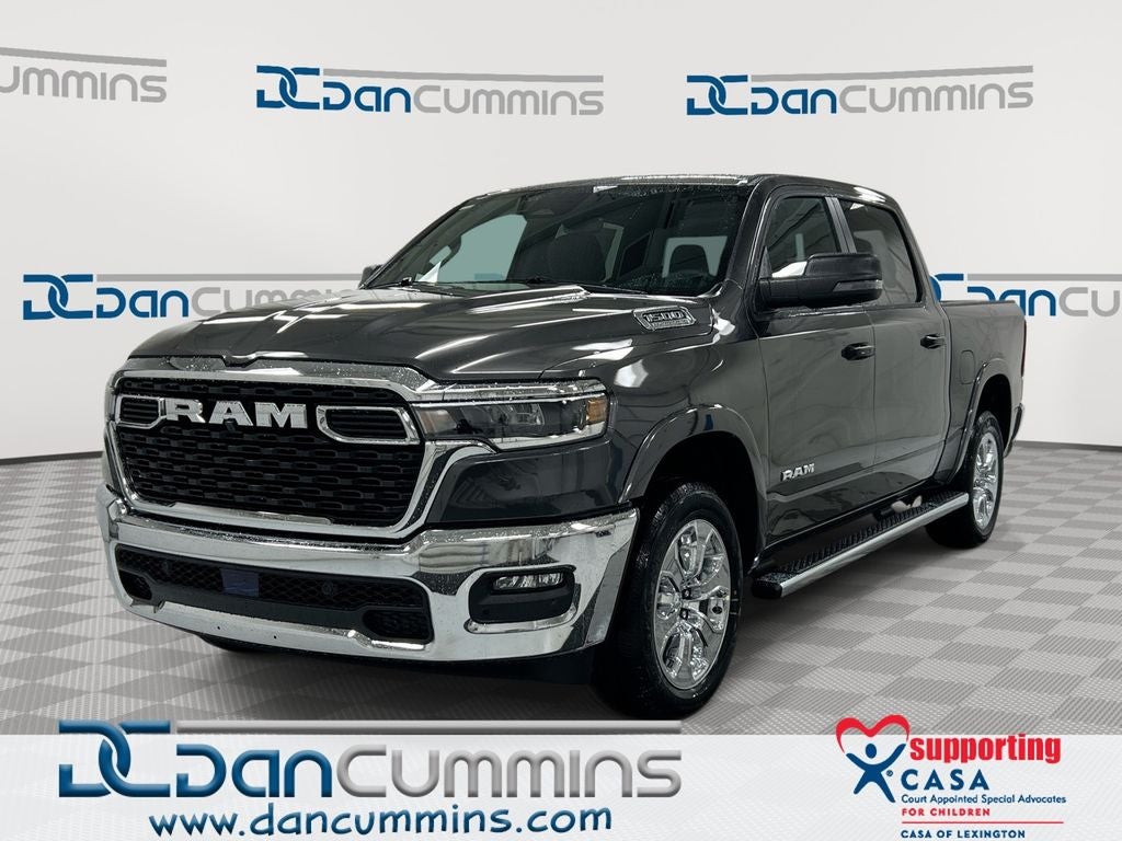 2026 RAM 1500 Big Horn/Lone Star in Granite Crystal Metallic Clear-Coat Exterior Paint — front three-quarter view