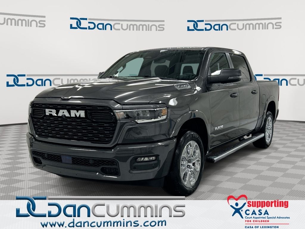 2026 RAM 1500 Big Horn/Lone Star in Granite Crystal Metallic Clear-Coat Exterior Paint — front three-quarter view