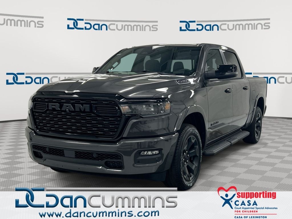 2026 RAM 1500 Big Horn/Lone Star in Granite Crystal Metallic Clear-Coat Exterior Paint — front three-quarter view