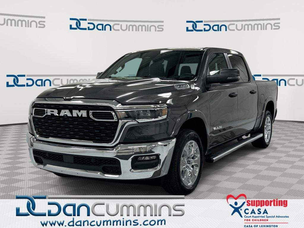 2026 RAM 1500 Big Horn/Lone Star in Granite Crystal Metallic Clear-Coat Exterior Paint — front three-quarter view