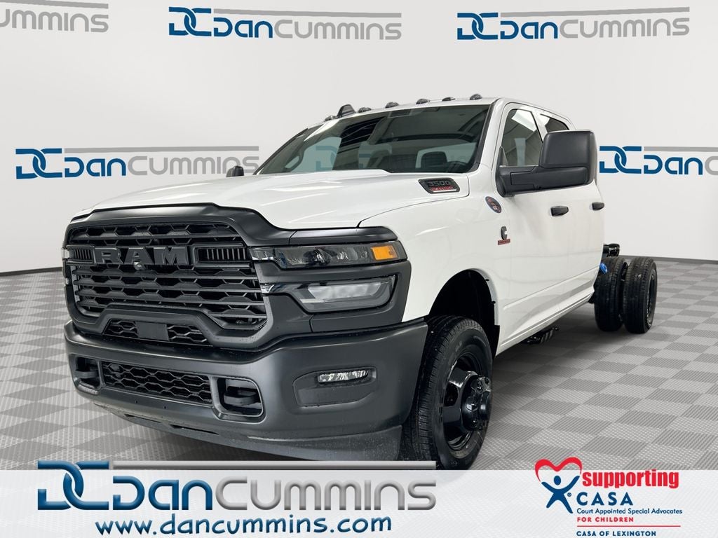 2026 RAM 3500 Tradesman in Bright White Clear-Coat Exterior Paint — front three-quarter view