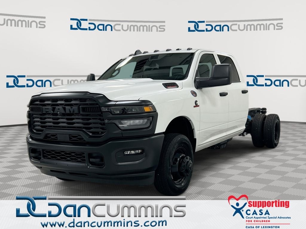 2026 RAM 3500 Tradesman in Bright White Clear-Coat Exterior Paint — front three-quarter view