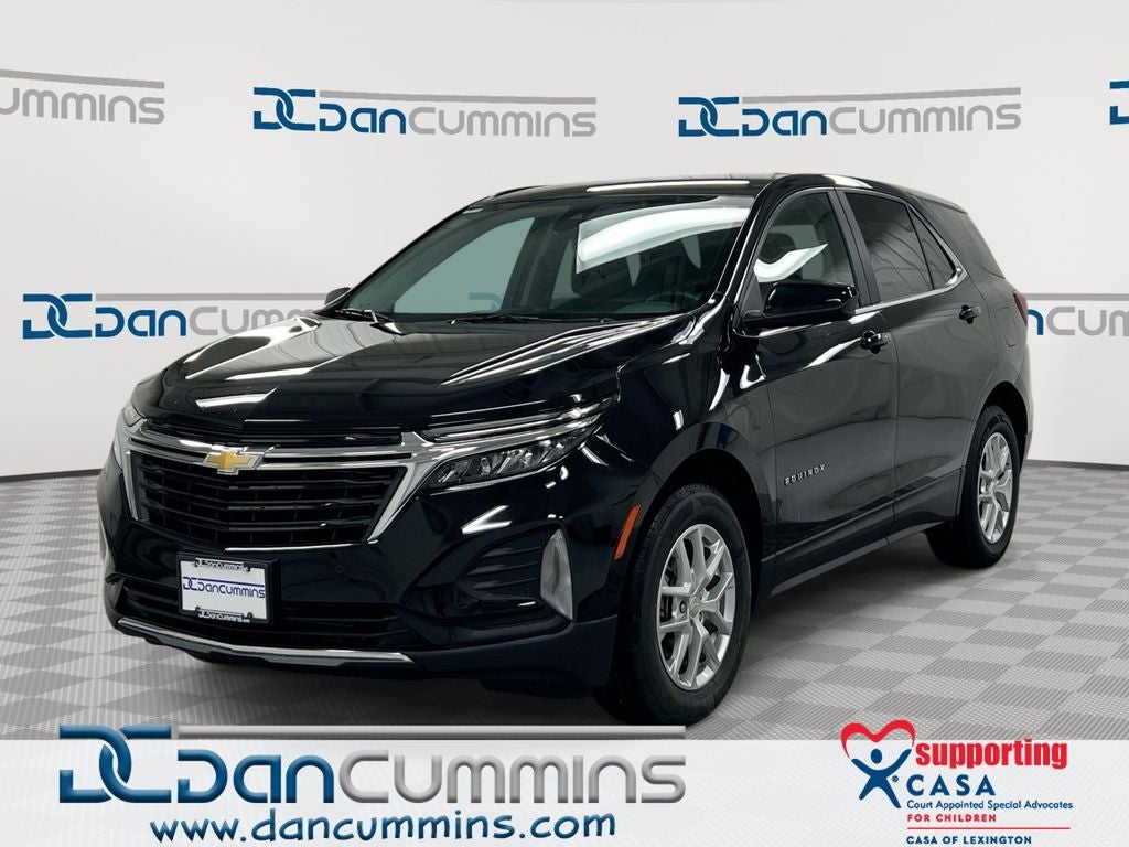 2024 Chevrolet Equinox LT in Mosaic Black Metallic — front three-quarter view