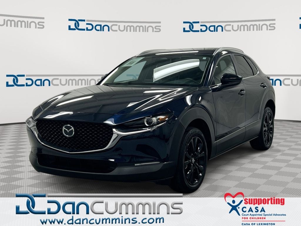 2025 Mazda Mazda CX-30 2.5 S Select Sport in Deep Crystal Blue Mica — front three-quarter view