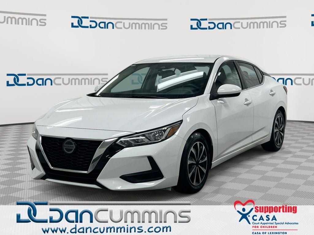 2021 Nissan Sentra S in Fresh Powder — front three-quarter view
