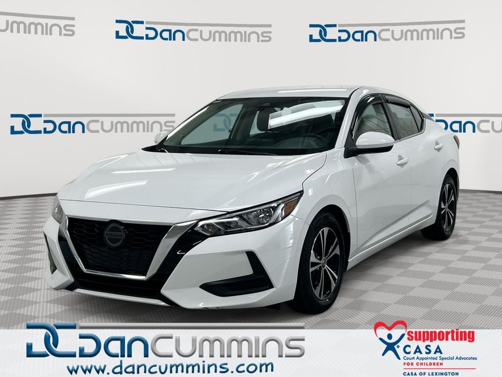 2023 Nissan Sentra SV in Fresh Powder — front three-quarter view