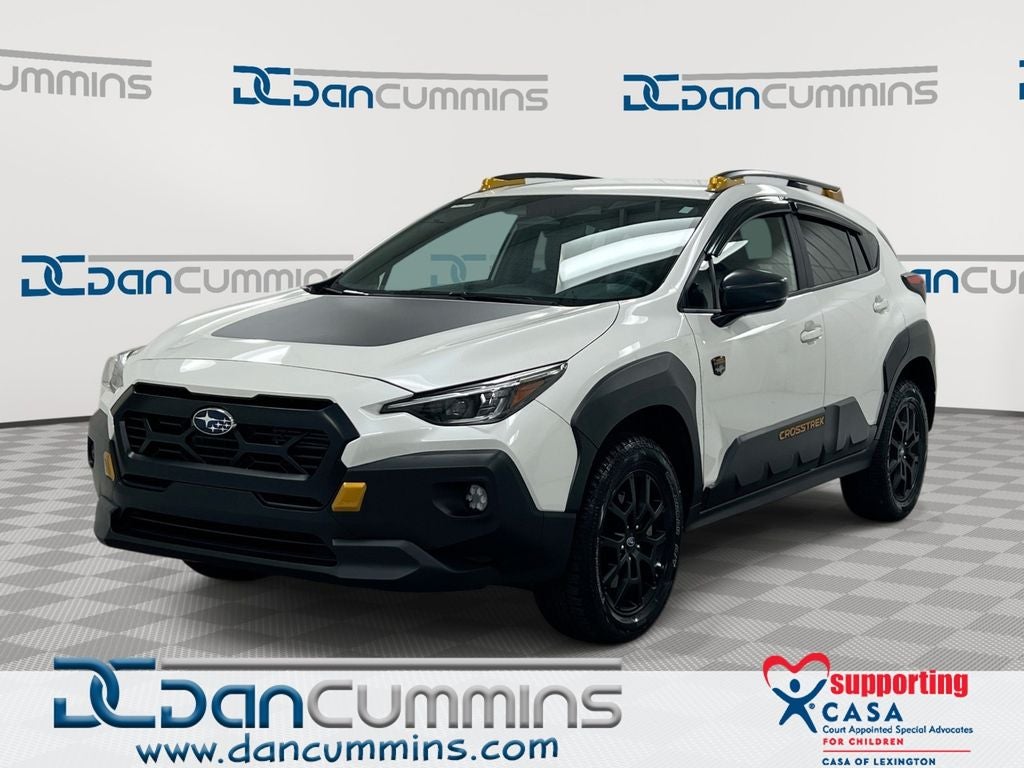 2025 Subaru Crosstrek Wilderness in Crystal White Pearl — front three-quarter view