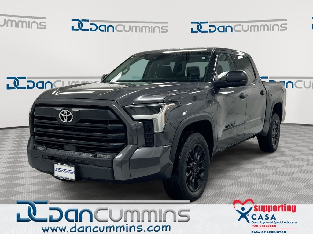2022 Toyota Tundra SR5 in Magnetic Gray Metallic — front three-quarter view