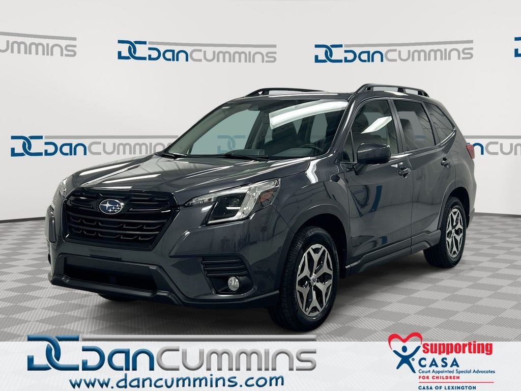 2023 Subaru Forester Premium in Magnetite Gray Metallic — front three-quarter view