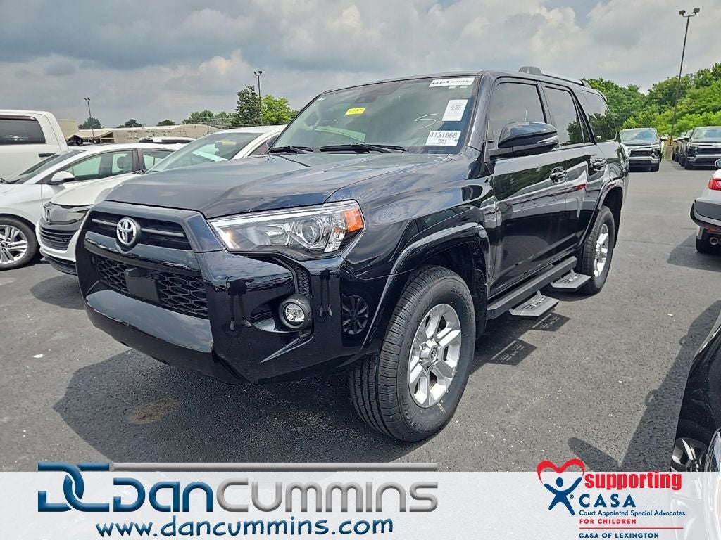 2024 Toyota 4Runner SR5 Premium in Midnight Black Metallic — front three-quarter view