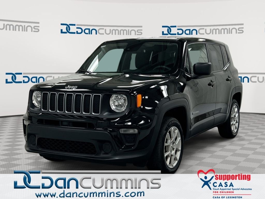 2023 Jeep Renegade Latitude in Black Clearcoat — front three-quarter view