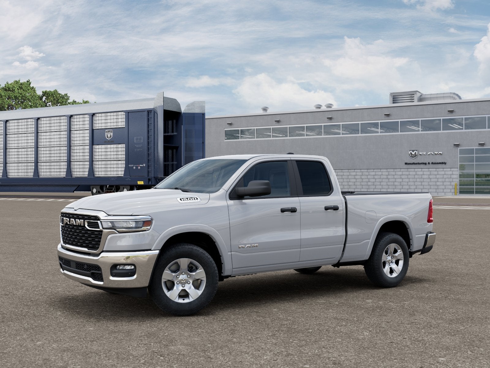 2026 RAM 1500 Big Horn/Lone Star in Bright White Clear-Coat Exterior Paint — front three-quarter view