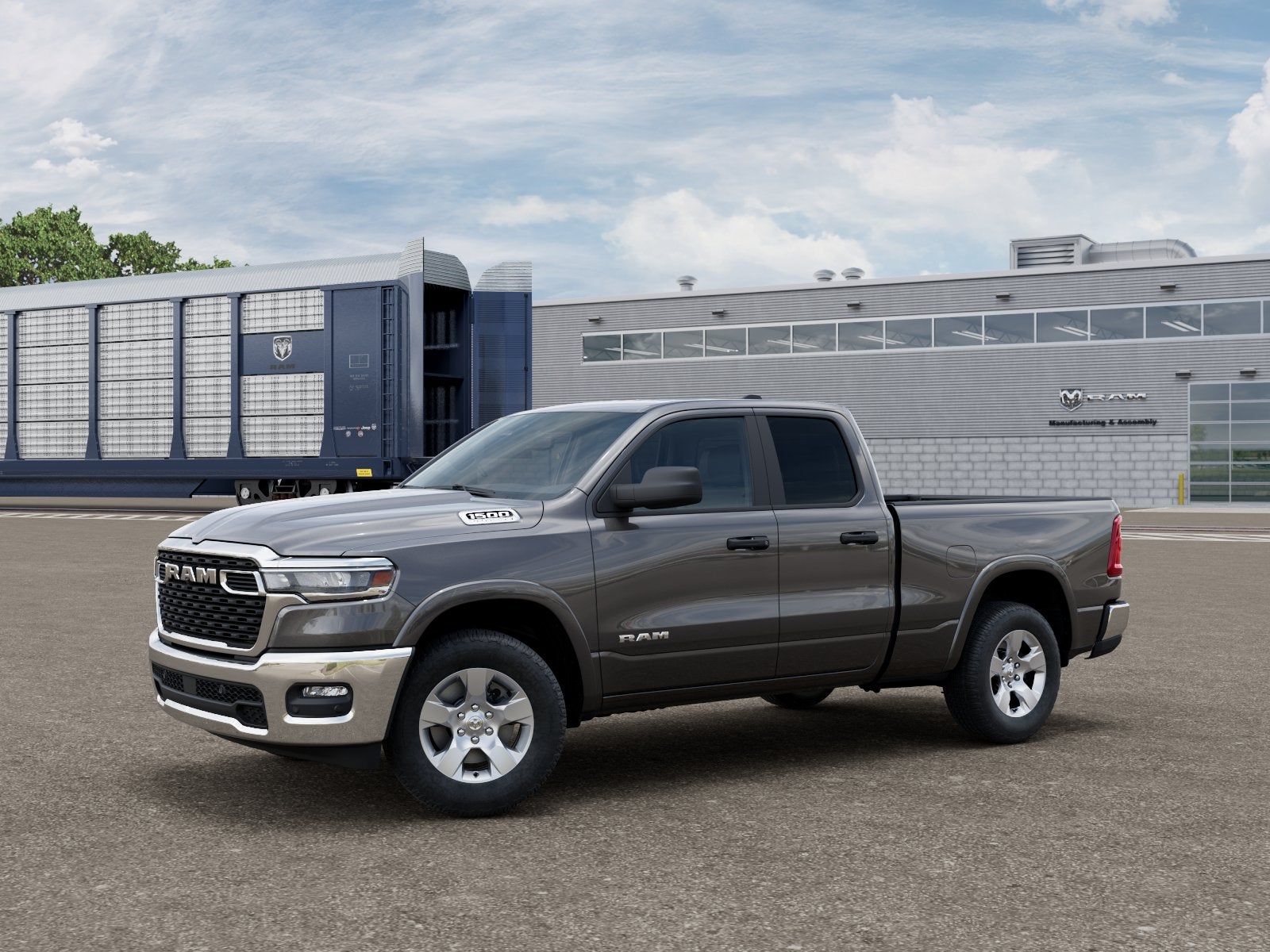2026 RAM 1500 Big Horn/Lone Star in Granite Crystal Metallic Clear-Coat Exterior Paint — front three-quarter view
