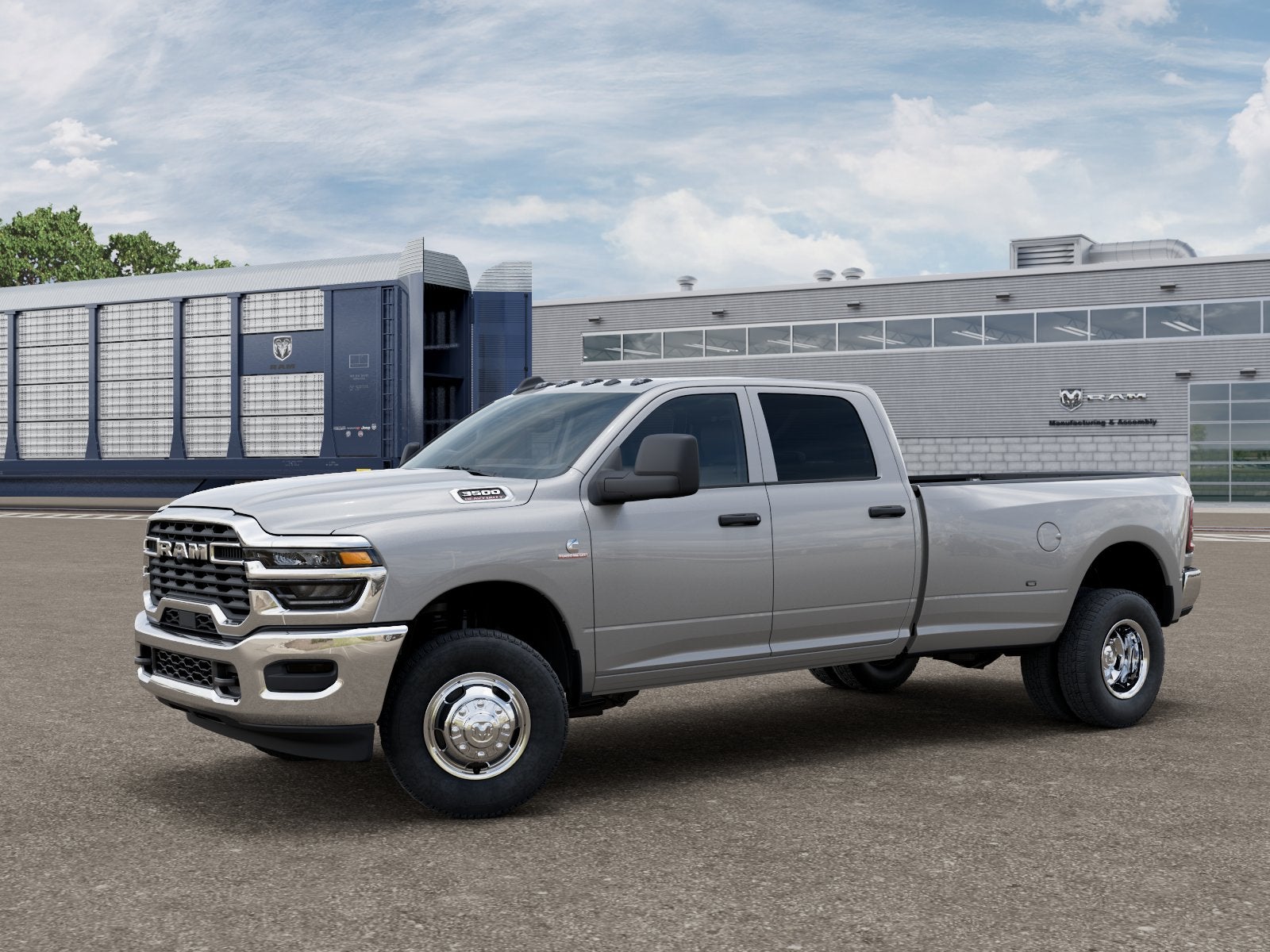 2026 RAM 3500 Tradesman in Silver-Zynith Exterior Paint — front three-quarter view