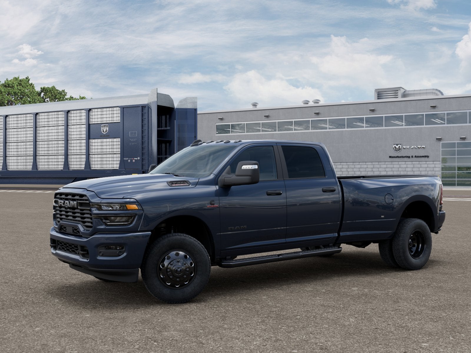 2026 RAM 3500 Big Horn in Forged Blue Metallic Exterior Paint — front three-quarter view