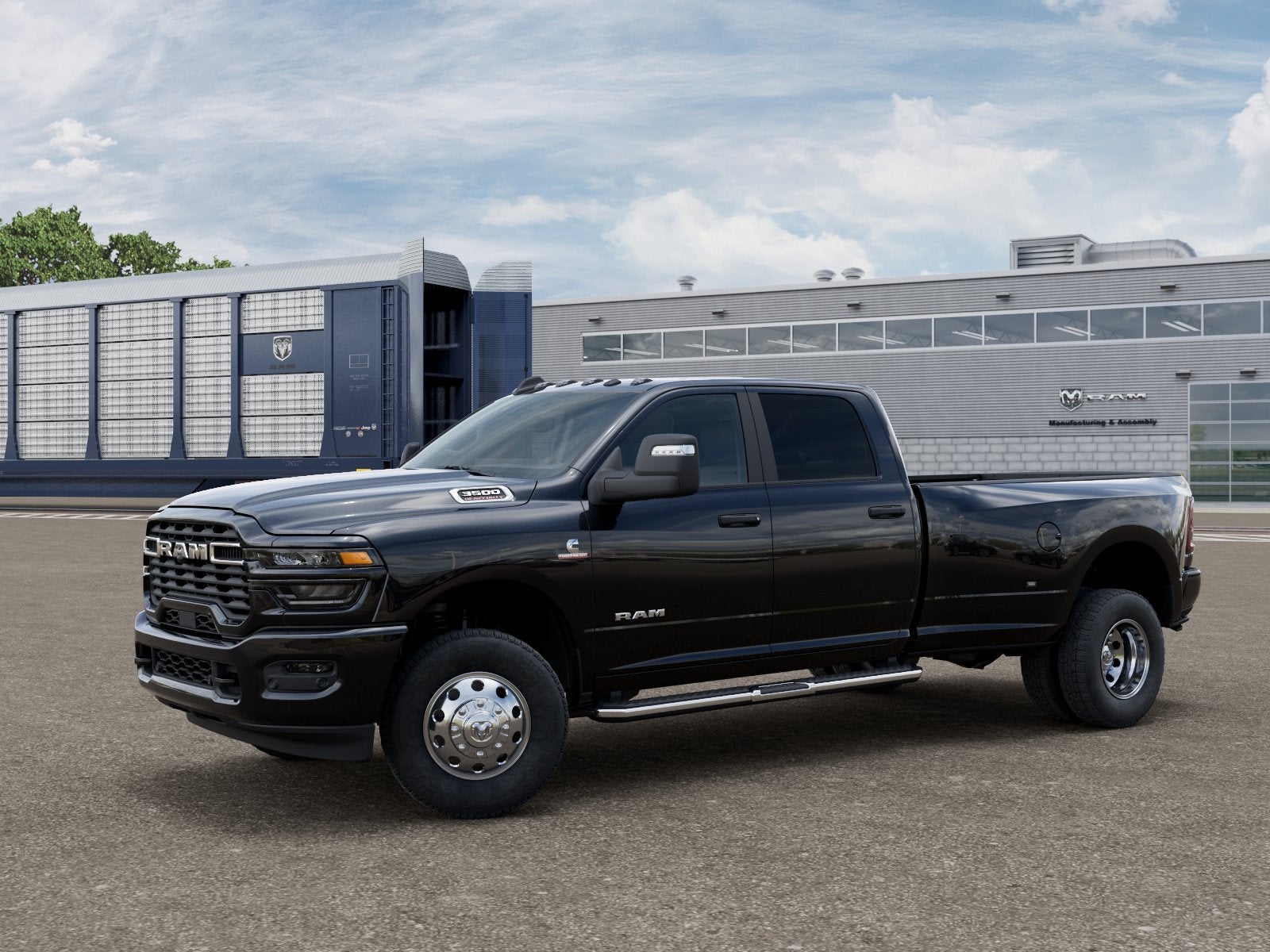 2026 RAM 3500 Big Horn in Diamond Black Crystal Pearl-Coat Exterior Paint — front three-quarter view