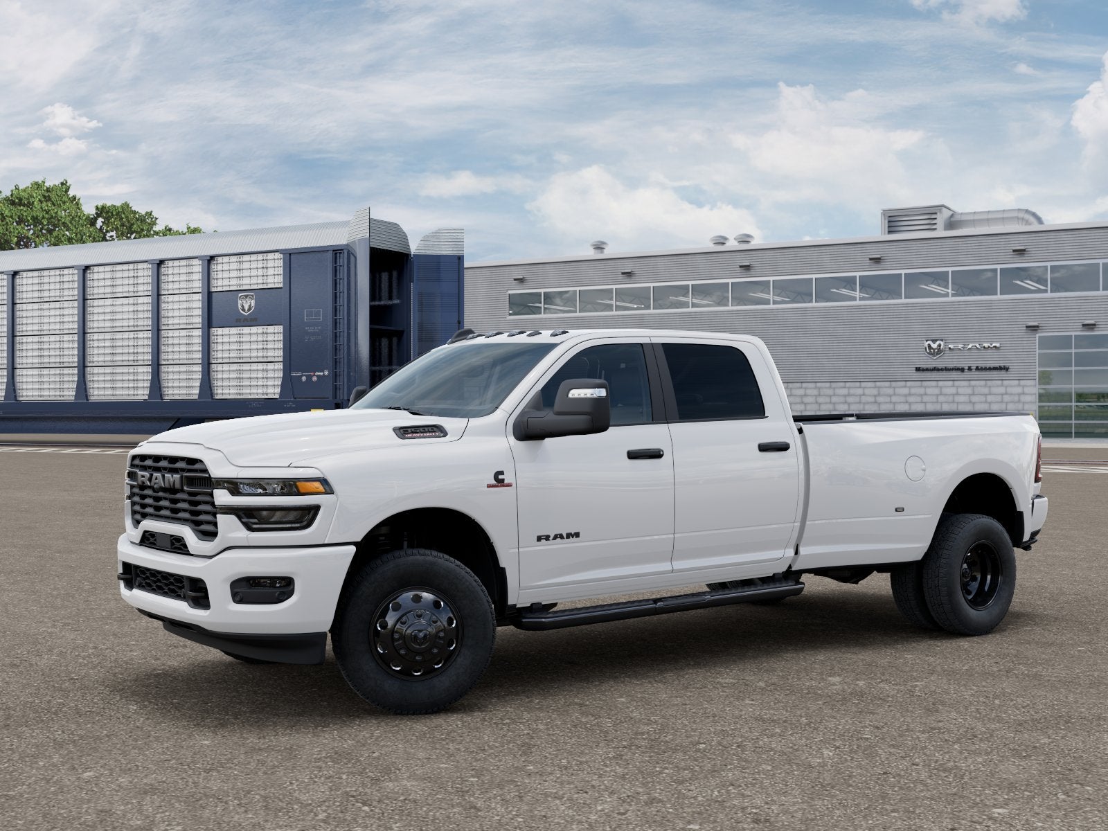 2026 RAM 3500 Big Horn in Bright White Clear-Coat Exterior Paint — front three-quarter view