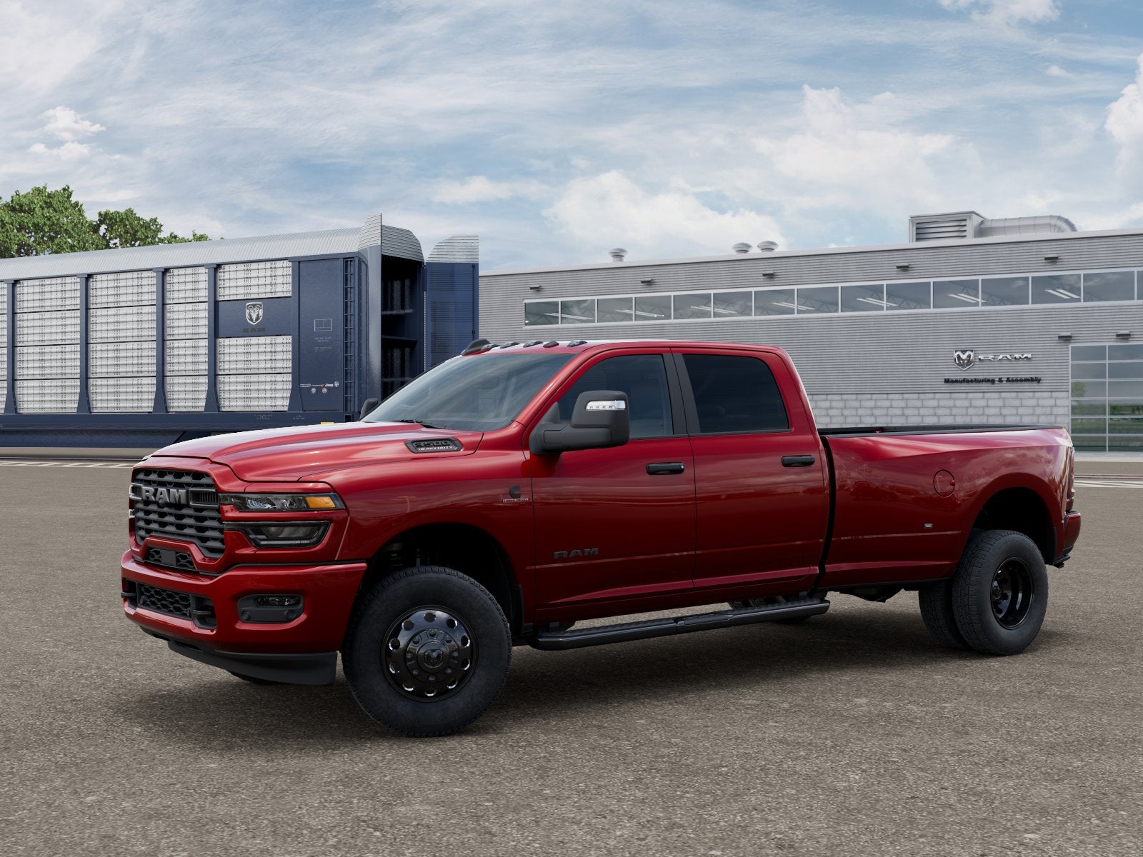 2026 RAM 3500 Big Horn in Molten Red Pearl-Coat Exterior Paint — front three-quarter view