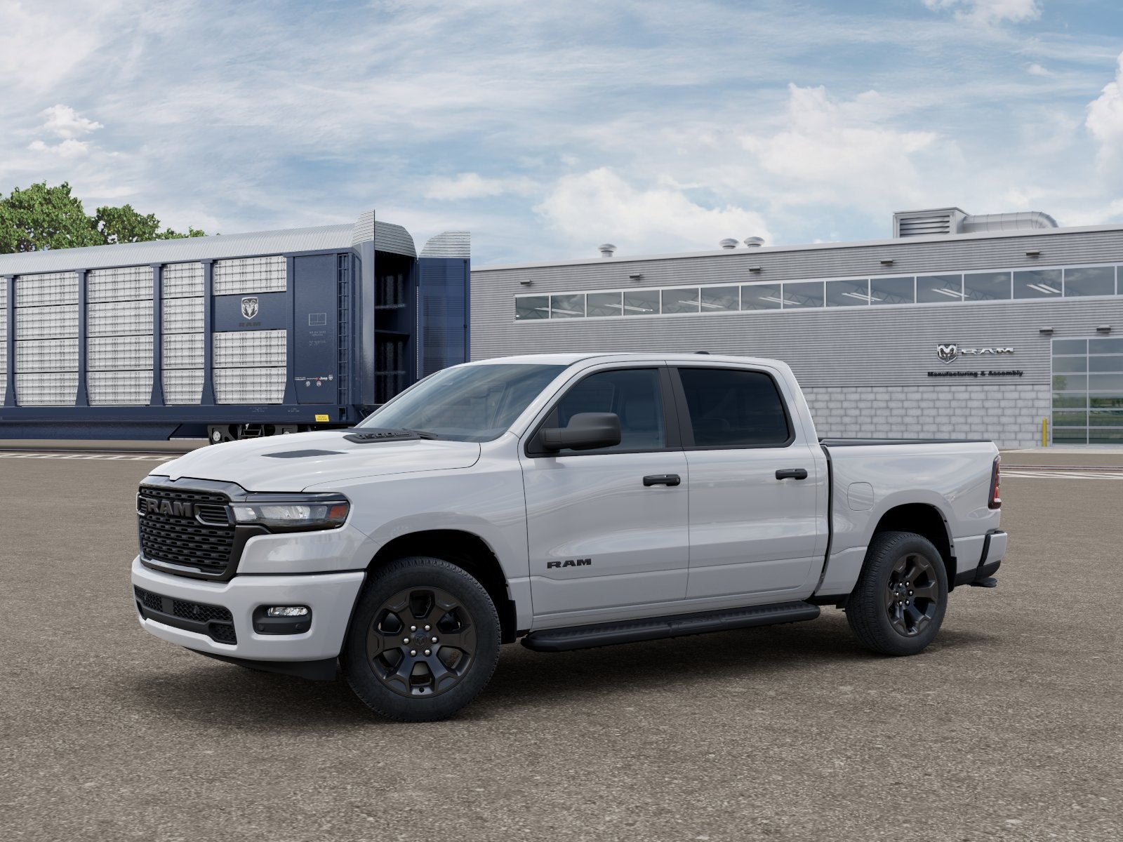 2026 RAM 1500 Express in Bright White Clear-Coat Exterior Paint — front three-quarter view