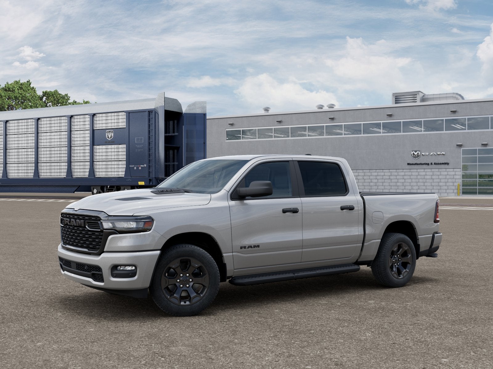 2026 RAM 1500 Express in Silver Zynith Exterior Paint — front three-quarter view