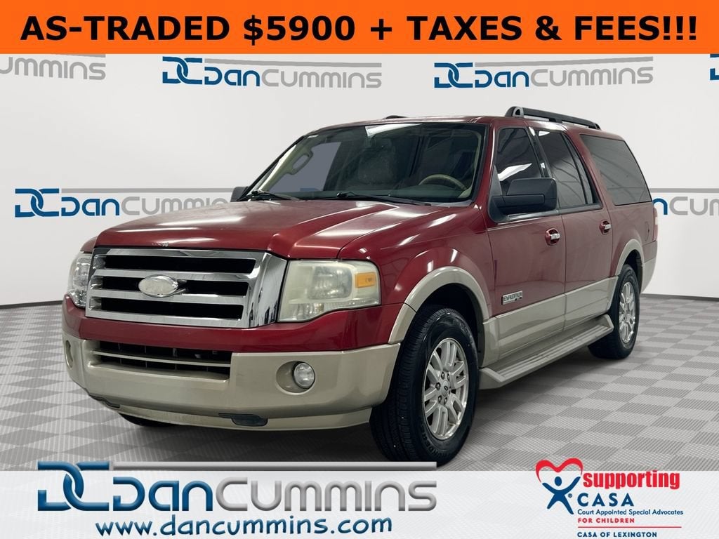 2008 Ford Expedition EL Eddie Bauer in Red — front three-quarter view