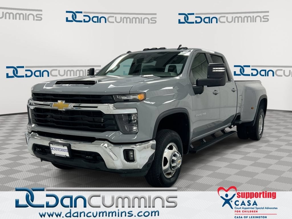 2024 Chevrolet Silverado 3500 HD LT DRW in Slate Gray Metallic — front three-quarter view
