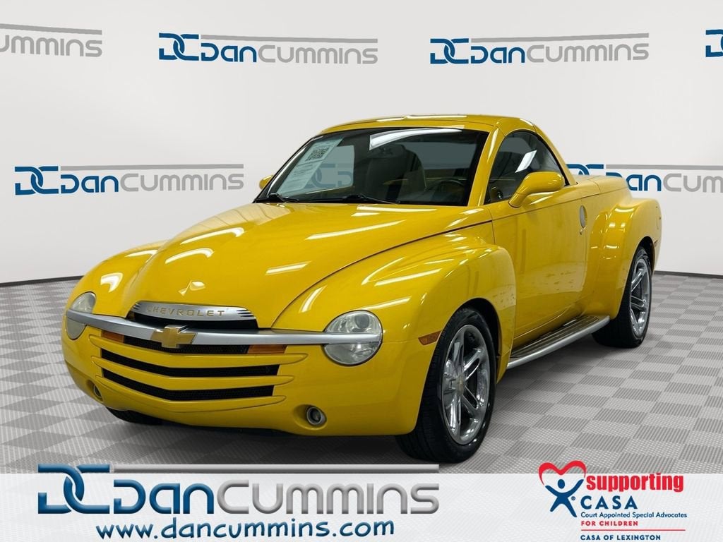 2004 Chevrolet SSR LS in Slingshot Yellow — front three-quarter view
